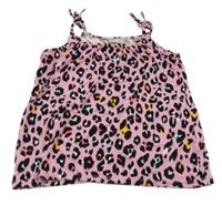 Ružovo-čierny leopardí top Matalan