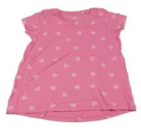 Růžové tričko se srdíčky Topolino