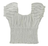 Bielo-čierny pruhovaný cop top s žabičkováním Primark