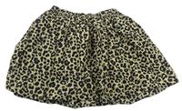 Pískovo-čierna sukňa s leopardím vzorom H&M