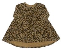 Hnedé teplákové šaty s leopardím vzorom Next