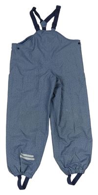 Tmavomodré melírované šušťákové podšité na traké nohavice TCM