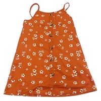 Oranžové kvetované šaty Primark
