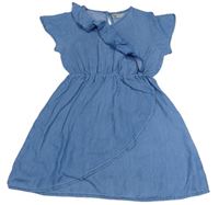 Svetlomodré ľahké rifľové šaty s volánikom Denim Co.