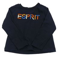 Tmavomodré tričko s logom Esprit