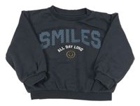 Antracitová oversize mikina s nápisom M&S