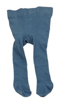 Šedomodré punčocháče s nápisem 