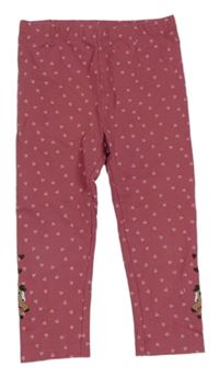 Ružové legíny so srdiečkami a koníky Topomini