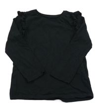 Černé triko s volánky F&F