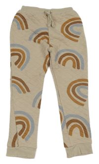 Béžové tepláky s duhami George