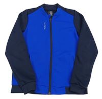 Modro-tmavomodrá propínací sportovní mikina Kipsta