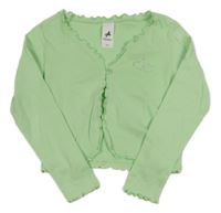 Světlezelené bolerko se srdíčky z kamínků C&A