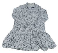 Lila-černé květované šaty H&M