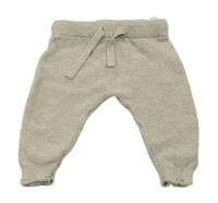 Béžové pletené tepláky 