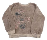 Staroružová plyšová mikina s Minnie Disney