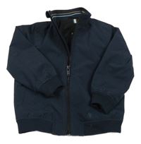 Tmavomodrý šusťákový jarní bomber Next