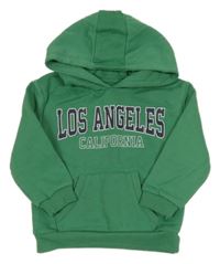 Zelená mikina s nápisom a kapucňou Primark