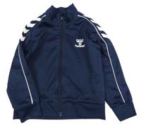 Tmavomodro-biela prepínaci športová mikina Hummel