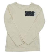 Nové - Smotanové rebrované tričko George