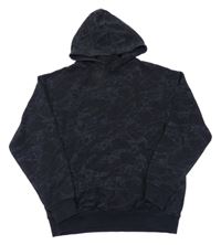 Černo-šedá vzorovaná mikina s kapucí H&M