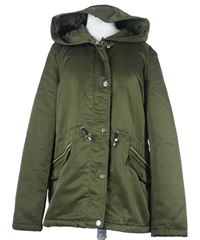 Dámska khaki šušťáková zateplená parka s kapucňou Dorothy Perkins