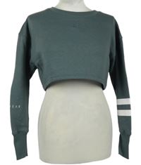 Dámska sivá crop mikina s pruhmi zn. Ryderwear