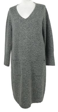 Dámské šedé melírované svetrové šaty S. Oliver 