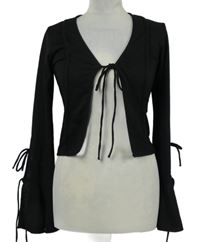 Dámské černé bolerko na zavazování Even&Odd