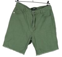 Dámske zelené rifľové kraťasy MissGuided