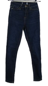 Dámské tmavomodré skinny rifle vel. 32