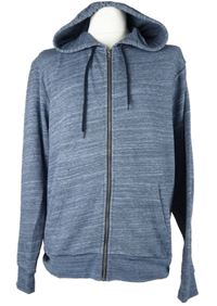 Pánská modrošedá melírovaná propínací mikina s kapucí H&M