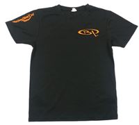 Čierne športové tričko s potlačou AWDis