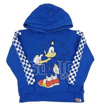 Modrá mikina se Sonicem a kapucí 