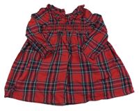 Červeno-tmavomodro-bílé kostkované flanelové šaty George