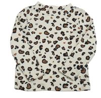 Biele tričko s leopardím vzorom Shein