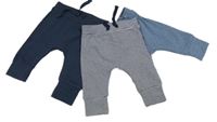 Nové - 3x lehké tepláky pruhované+ tmavomodré+ modré George