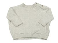 Smetanový kostkovaný svetr s kapsami Next