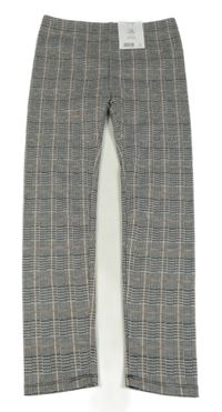 Nové - Černo-bílo-růžové kostkované tregíny George