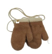 Hnědé zateplené rukavice