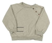 Svetlosivá melírovaná mikina s vreckom a gombíky V by Very