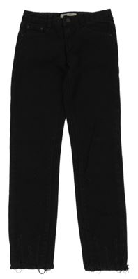 Černé elastické skinny rifle