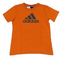 Oranžové triko s logem Adidas