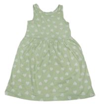 Svetlozelené srdiečkované bavlnené šaty H&M