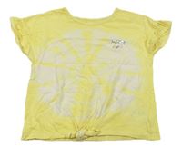 Žluté batikované tričko s nápisem C&A