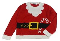 Červený sveter s páskem - Santa Pepperts