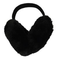 Černé kožešinové klapky na uši