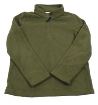 Khaki fleecová funkčná mikina s nášivkou TOG24