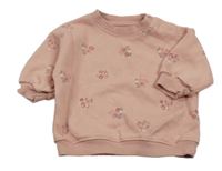 Růžová mikina s kytičkami F&F