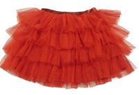 Červená tylová vrstvená sukňa KappAhl