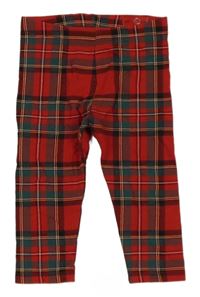 Červeno-zelené kockované legíny H&M